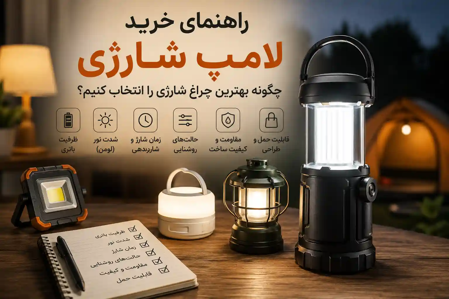 راهنمای خرید لامپ شارژی