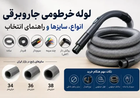 صفحه اصلی 8 لوله خرطومی جاروبرقی