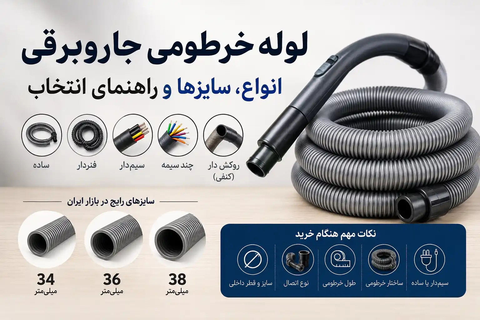 لوله خرطومی جاروبرقی